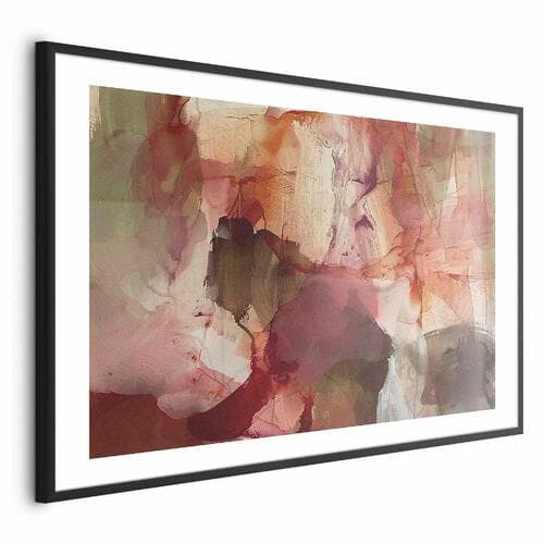 Poster Wiosenna kompozycja - prześwity i formy w technice farby akwarelowej 42×30 cm