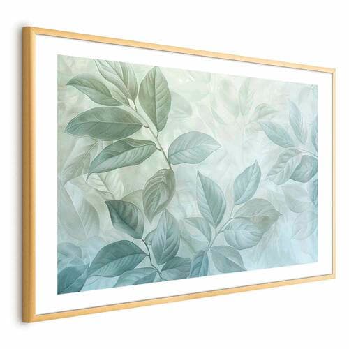 Постер Miętowe liście; duży botaniczny motyw 60×40 см