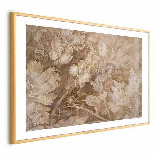 Plakat Ornamenty roślinno-kwiatowe; rzeźbione 90×60 cm