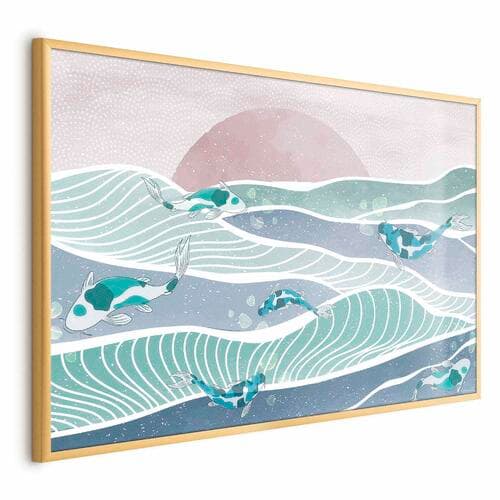 Poster Ryby na falach 30×21 cm