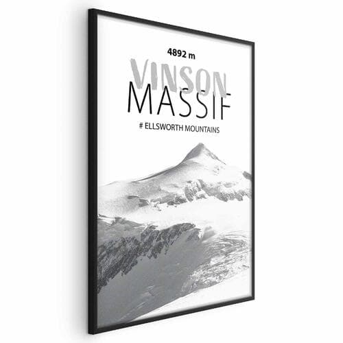 Plakat majestatyczny szczyt górski Vinson Massif korona gór pejzaż górski 21×30 cm