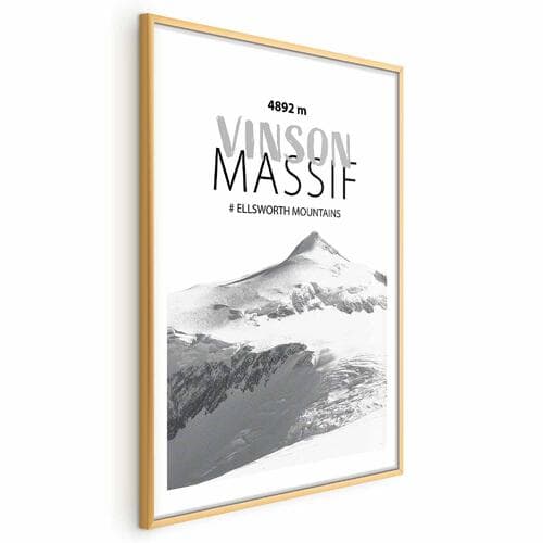 Plakat majestatyczny szczyt górski Vinson Massif korona gór pejzaż górski 40×60 cm