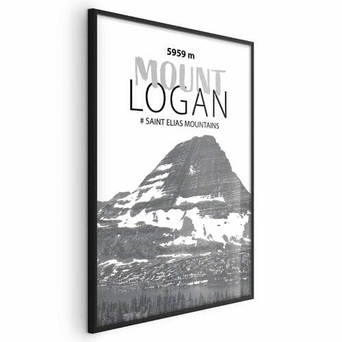 Plakat Majestatyczny szczyt górski Mount Logan korona gór pejzaż górski 21×30 cm