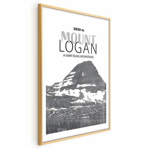 Plakat Majestatyczny szczyt górski Mount Logan korona gór pejzaż górski 40×60 cm