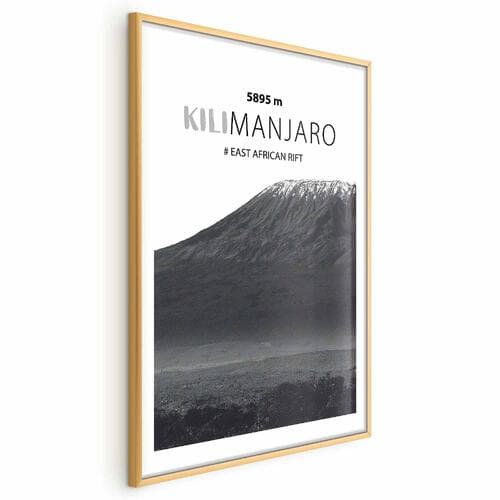 Постер Majestatyczny szczyt górski Kilimanjaro korona gór pejzaż górski 30×42 см