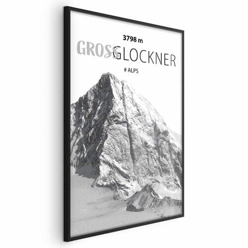 Plakat Majestatyczny szczyt górski Glosslockner korona gór pejzaż górski 21×30 cm