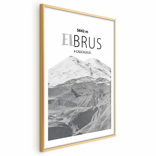 Plakat Majestatyczny szczyt górski Elbrus korona gór pejzaż górski 60×90 cm