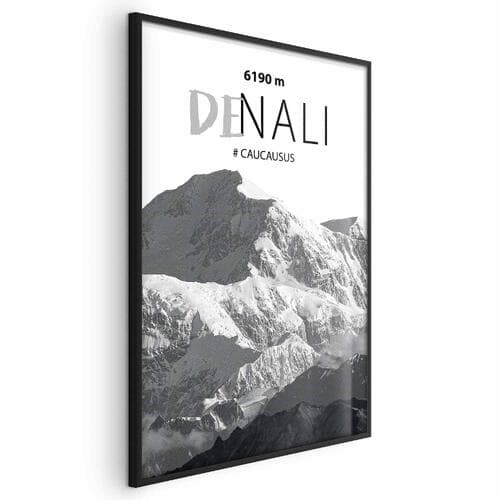 Plakat Majestatyczny szczyt górski Denali korona gór pejzaż górski 21×30 cm