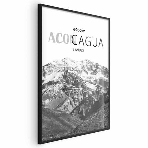 Plakat Majestatyczny szczyt górski Aconcagua korona gór pejzaż górski 21×30 cm