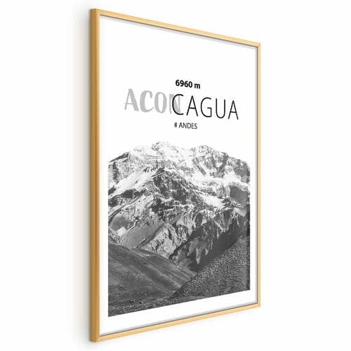 Plakat Majestatyczny szczyt górski Aconcagua korona gór pejzaż górski 40×60 cm
