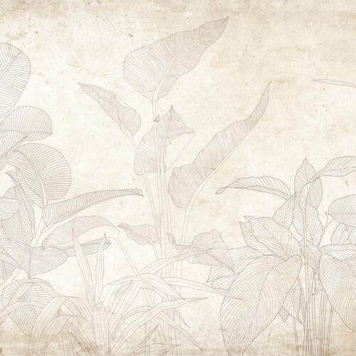 Round wall mural Liście FT-450644 100×100 cm, standard non-woven