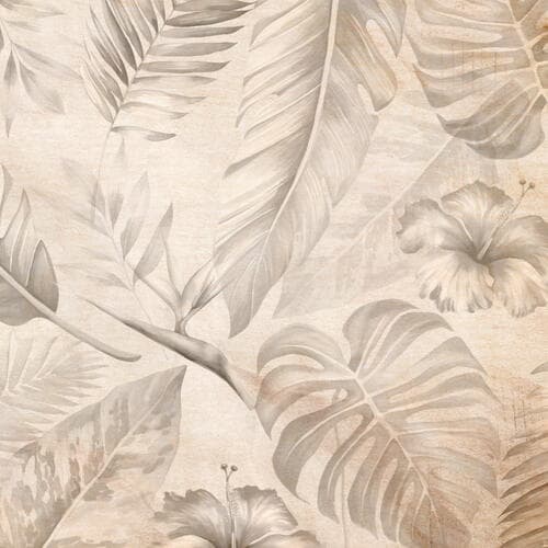 Round wall mural Liście FT-450639 100×100 cm, standard non-woven