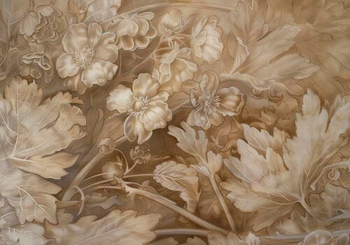 Wall mural Kwiaty FT-450629 100×100 cm, standard non-woven