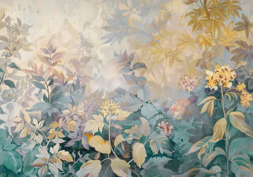 Wall mural Kwiaty FT-450624 100×100 cm, standard non-woven
