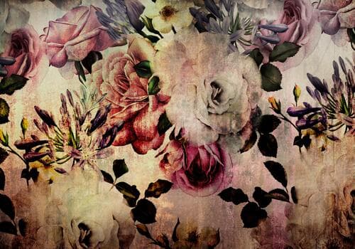Wall mural Kwiaty FT-450108 100×100 cm, premium non-woven