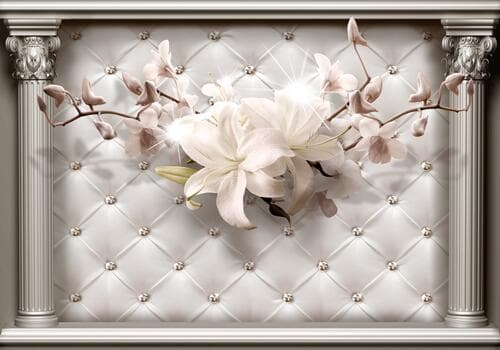 Wall mural Kwiaty FT-449997 100×100 cm, premium non-woven