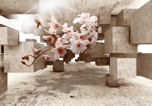 Wall mural Kwiaty FT-449928 100×100 cm, premium non-woven