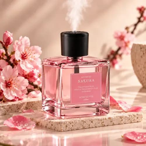 Perfumy do wnętrz Sakura 200 ml – elegancki spray zapachowy do domu i biura