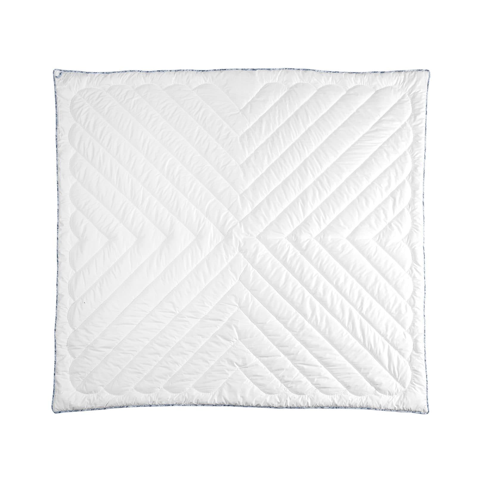 Kołdra z wełny alpaki całoroczna 200x200 – 400 g/m², niebieska lamówka