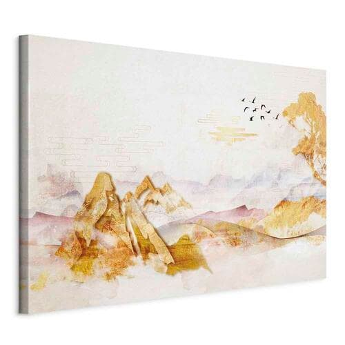 Obraz na płótnie Złote góry szeroki 120×80 cm, płótno włoskie