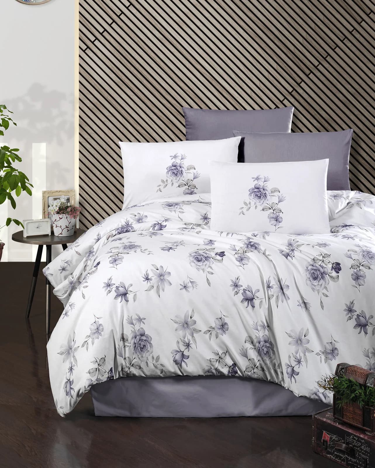 Pościel bawełniana 160x220 ROSEMARY – ranforce, 4 elementy
