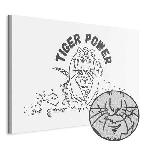 Obraz na płótnie Tiger power szeroki 60×40 cm, płótno standard