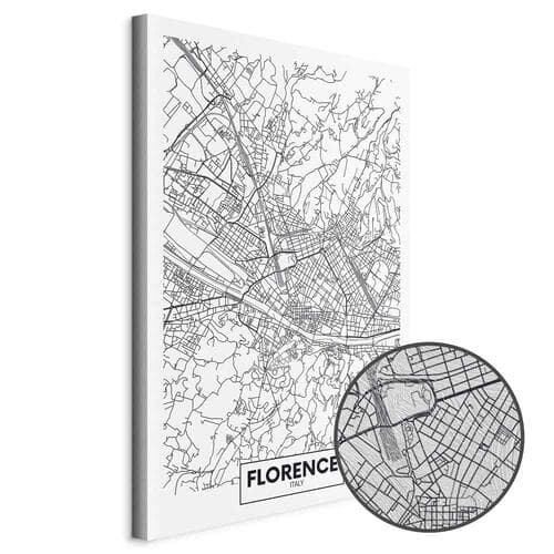 Obraz na płótnie Mapa Florencji 40×60 cm, płótno standard