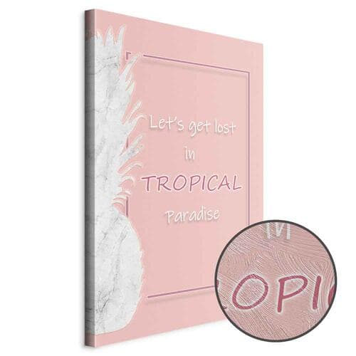 Obraz na płótnie Let's Get Lost in Tropical Paradise 40×60 cm, płótno standard