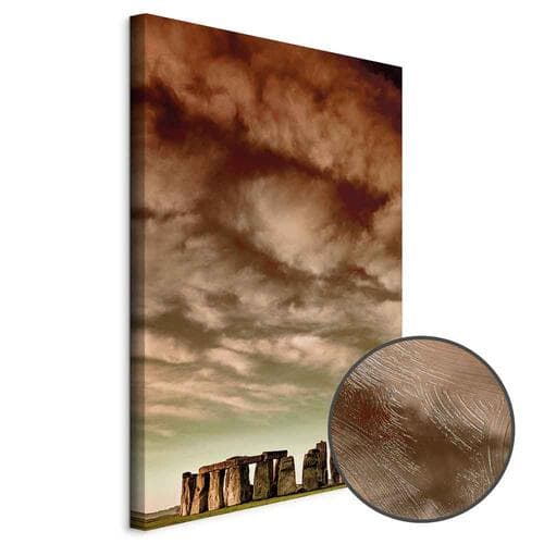 Obraz na płótnie Chmury nad Stonehenge 20×30 cm, płótno standard