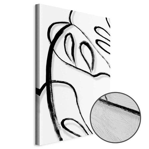 Leinwandbild Biała monstera 20×30 cm, Standardleinwand