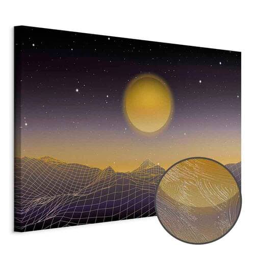 Leinwandbild Pejzaż futurystyczny 3 szeroki 90×60 cm, Standardleinwand