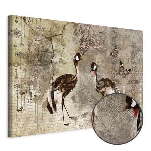Canvas print Żurawie retro szeroki 30×20 cm, standard canvas
