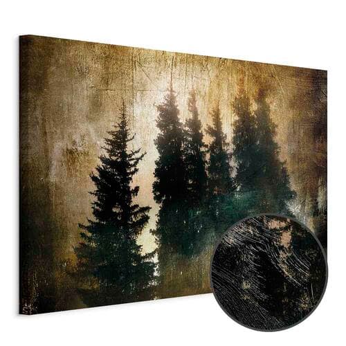 Obraz na płótnie Dostojne świerki szeroki 90×60 cm, płótno standard