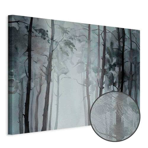 Leinwandbild Zamglony las szeroki 90×60 cm, Standardleinwand