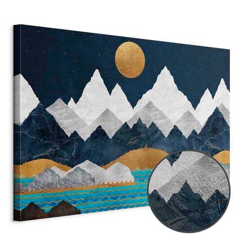 Obraz na płótnie Noc w górach szeroki 60×40 cm, płótno standard