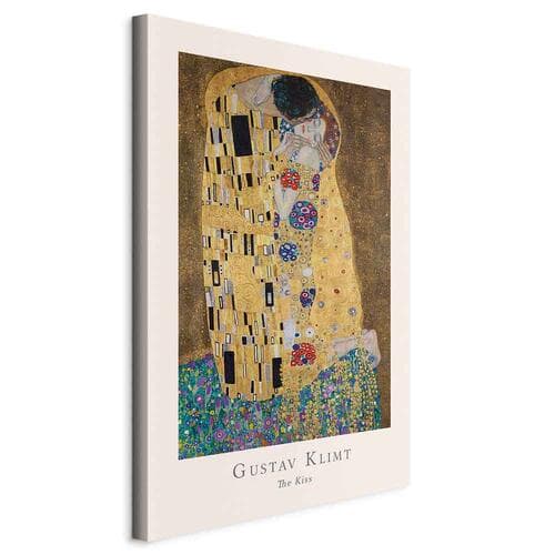 Obraz na płótnie Gustav Klimt - The Kiss 60×90 cm, płótno standard