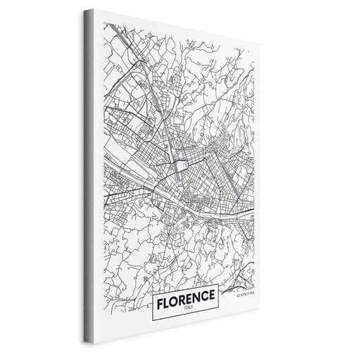 Obraz na płótnie Mapa Florencji 20×30 cm, płótno standard