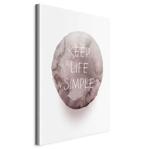 Obraz na płótnie Keep Life Simple 20×30 cm, płótno standard