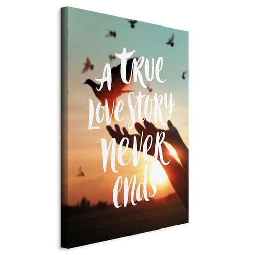 Obraz na płótnie A True Love Story Never Ends 20×30 cm, płótno standard