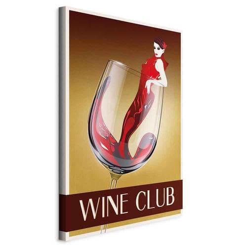 Obraz na płótnie Wine Club 20×30 cm, płótno standard