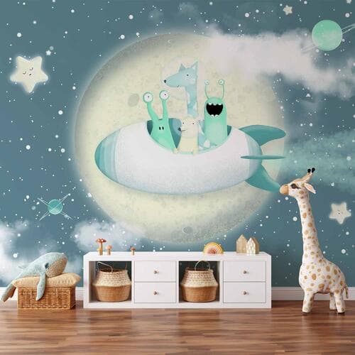 Wall mural Kosmiczna przygoda - drugi wariant 300×210 cm, standard non-woven