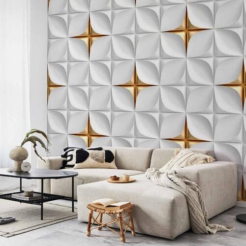 Wall mural Złoty akcent 300×210 cm, standard non-woven