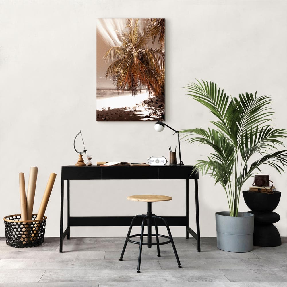 Obraz na płótnie Palmowy cień 20x30 cm płótno włoskie
