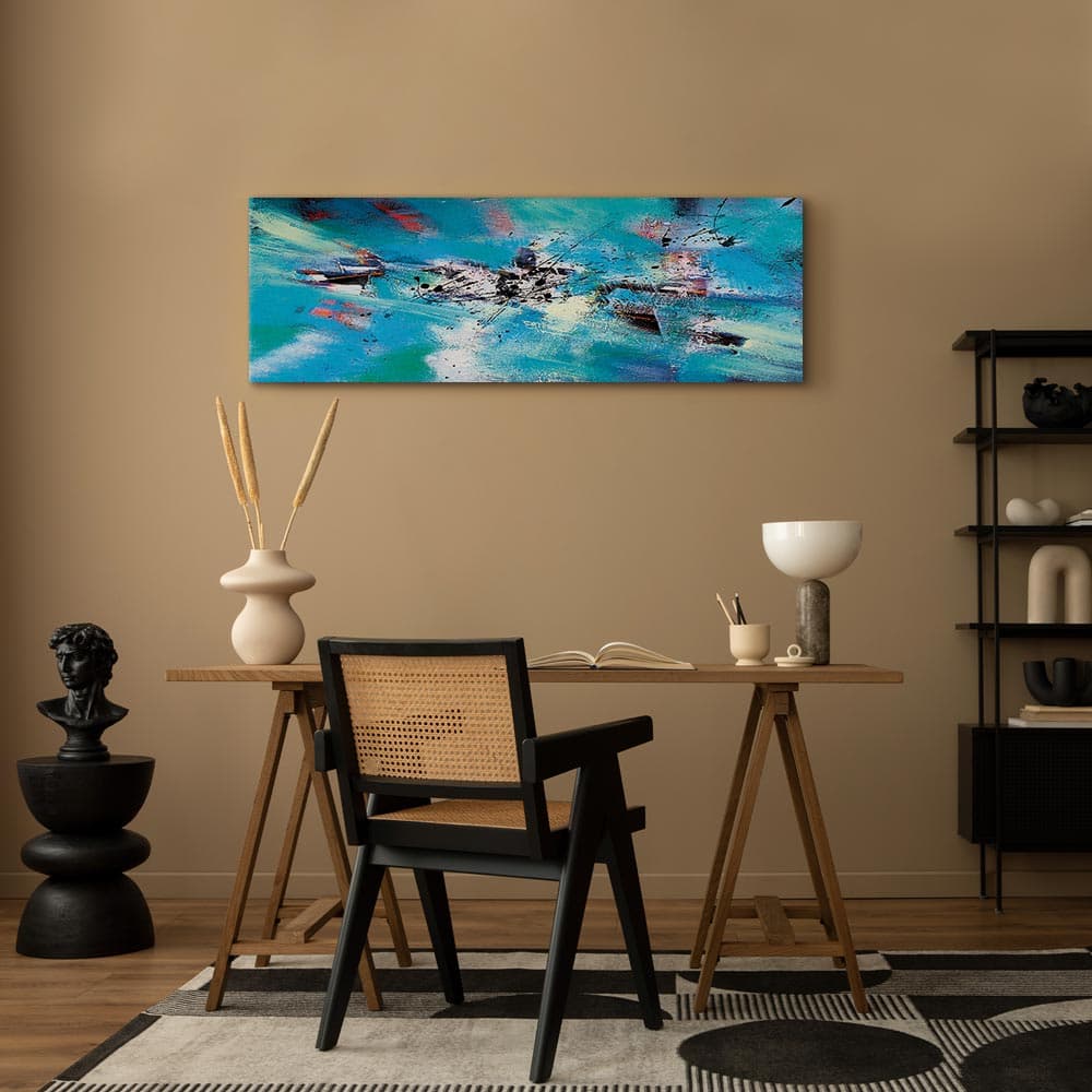 Leinwandbild Zabawa na śniegu wąski 150×50 cm, Standardleinwand