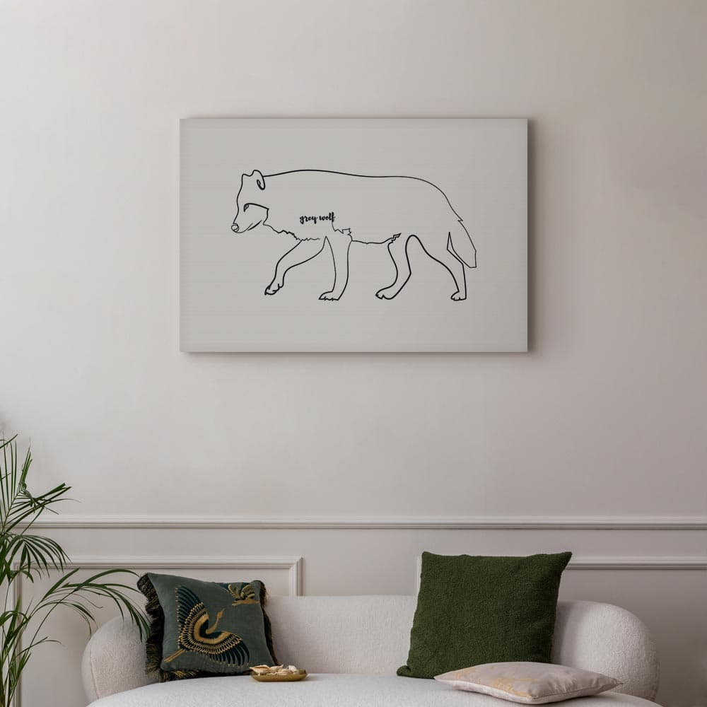 Obraz na płótnie Wilk szeroki 30×20 cm, płótno standard