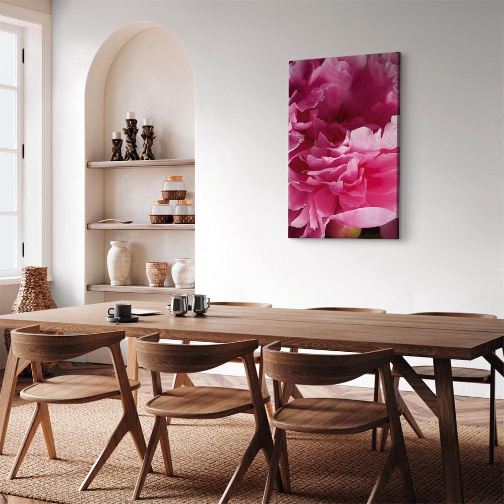 Leinwandbild Rozkwit piękna - różowy kwiat piwonii w objęciach natury 20×30 cm, Standardleinwand