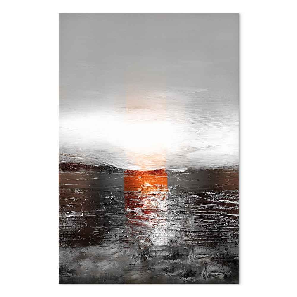 Obraz na płótnie Odbicie barw - zachód słońca w malowanej abstrakcji tła 60×90 cm, płótno standard