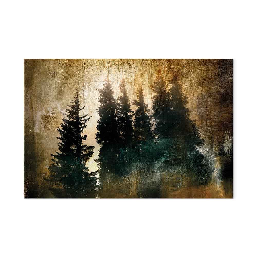 Obraz na płótnie Dostojne świerki szeroki 30×20 cm, płótno standard