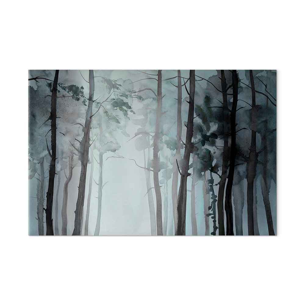 Leinwandbild Zamglony las szeroki 30×20 cm, Standardleinwand