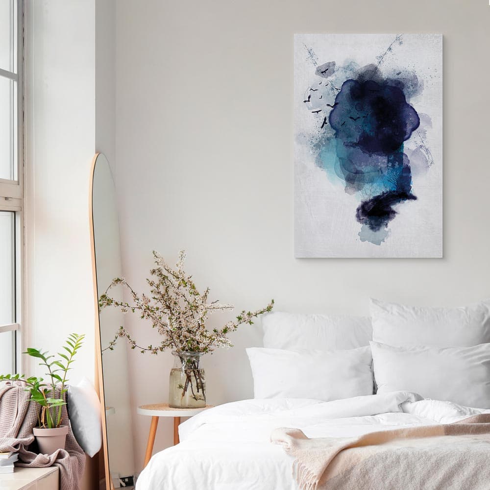 Obraz na płótnie Błękitne wspomnienie 40×60 cm, płótno standard